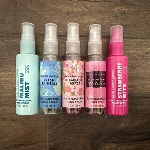 Bath & Body Works Hand sanitizer spray lot of 5 new